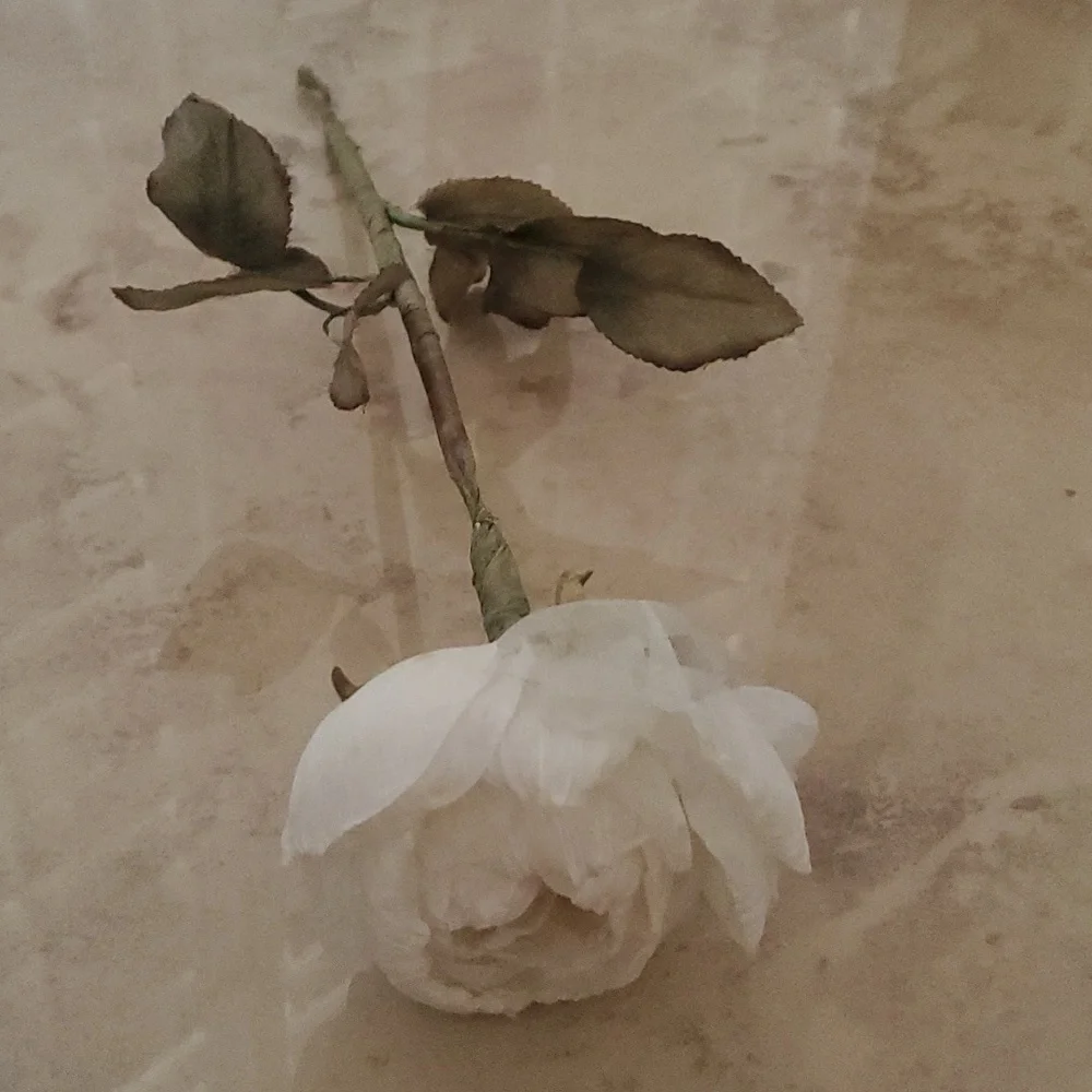 White Faux Peony